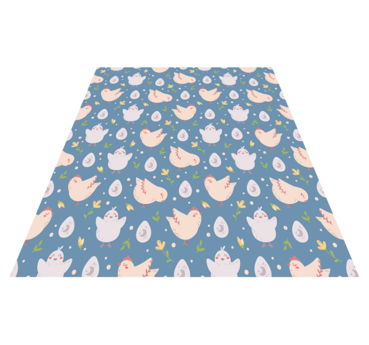 Animal vinyl rug with chicken designs for kids - TenStickers
