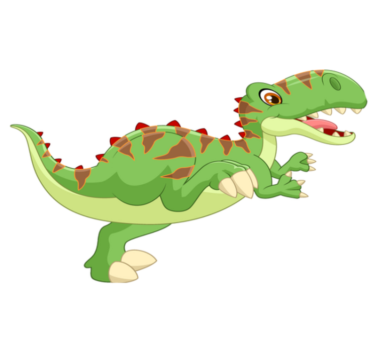 Friendly dinosaur character animal vinyl rug - TenStickers