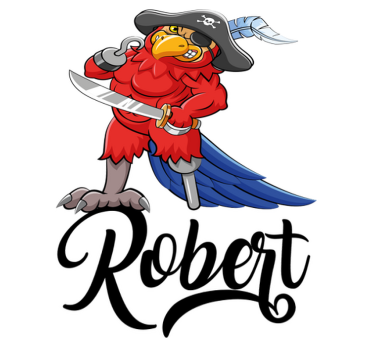 Animal vinyl rug buccaneer parrot figure - TenStickers