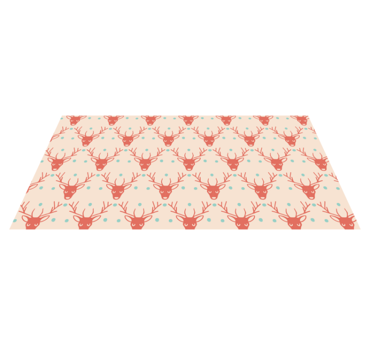 Animal vinyl rug red antlered creatures - TenStickers