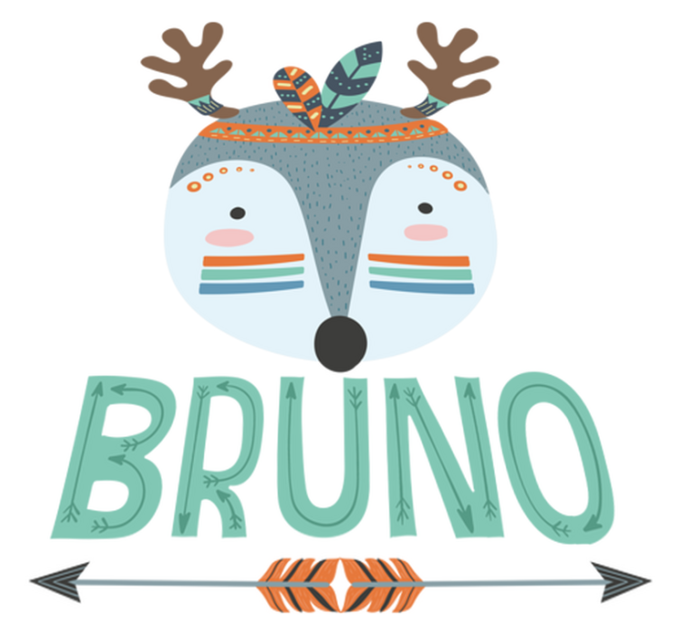 Animal vinyl rug featuring customizable blue nordic deer - TenStickers
