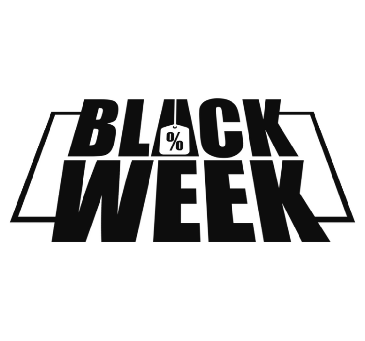 Black friday vinyl rug for window display - TenStickers