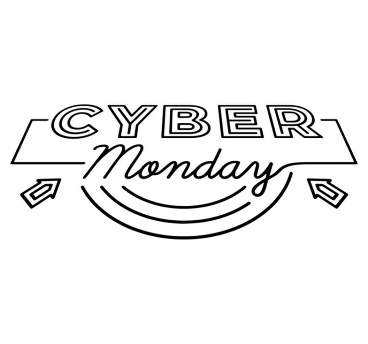 Black friday vinyl rug cyber monday arrows rug - TenStickers