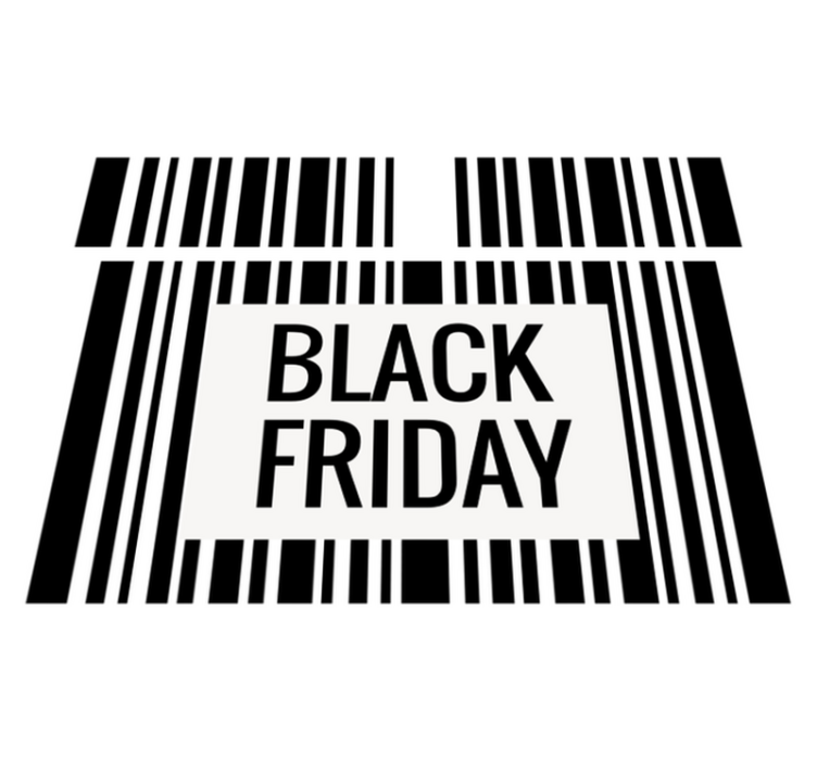 Black friday vinyl rug codebar - TenStickers