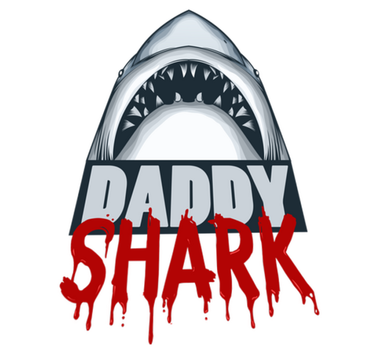 Daddy shark animal vinyl rug - TenStickers
