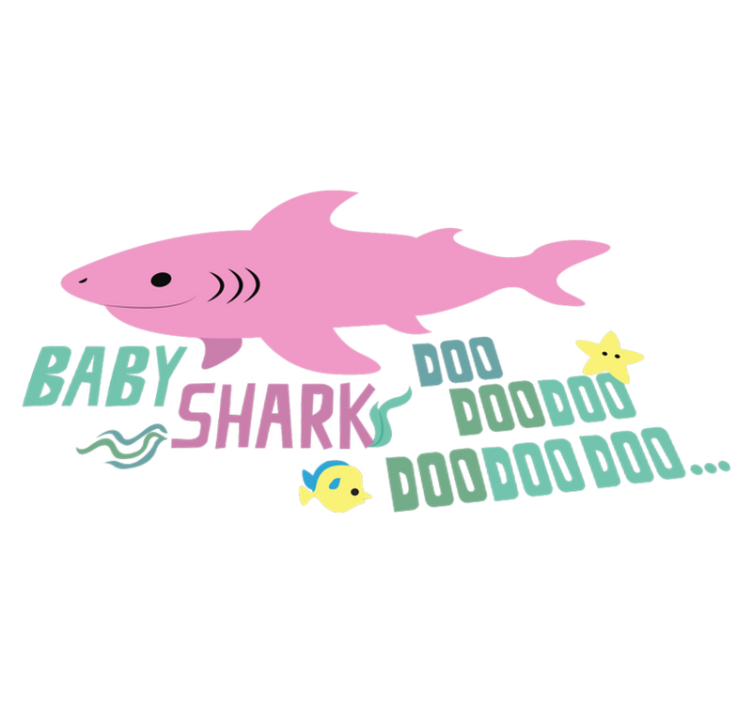 Animal vinyl rug baby shark doo doo doo doo doo doo - TenStickers