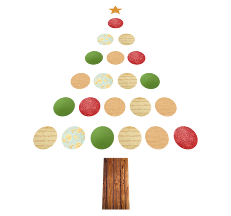 Christmas vinyl rug with vibrant tree design - TenStickers