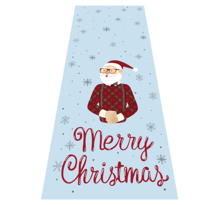 Christmas vinyl rug happy trendy holiday - TenStickers