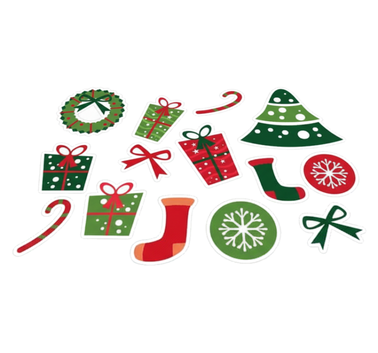 Christmas vinyl rug classic christmas designs - TenStickers