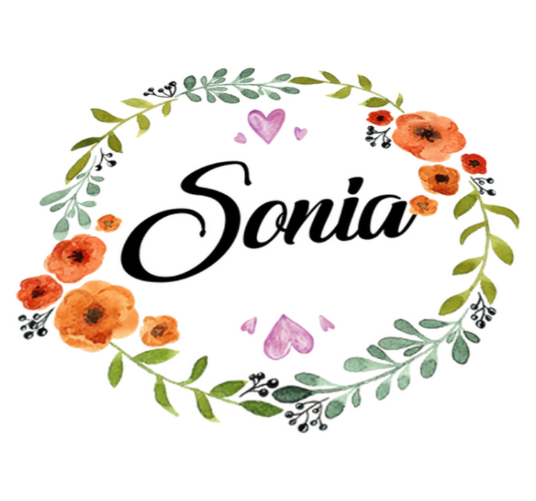 Flower vinyl rug customizable floral crown - TenStickers