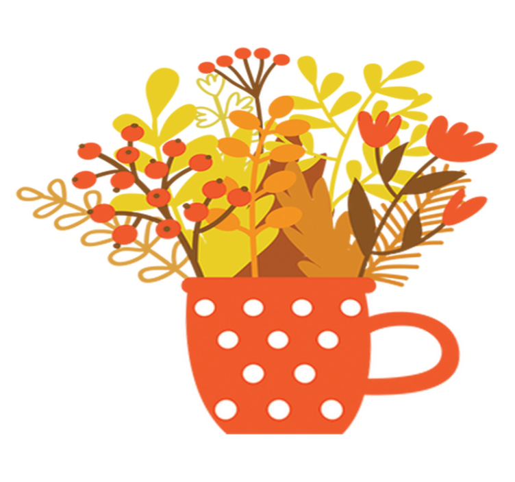 Flower vinyl rug autumn jar - TenStickers