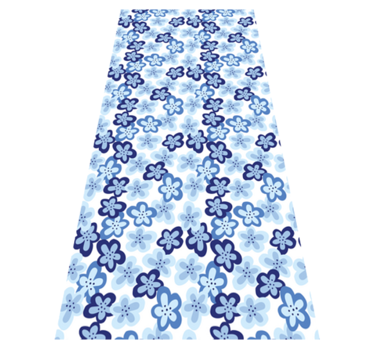 Flower vinyl rug nordic floral design - TenStickers