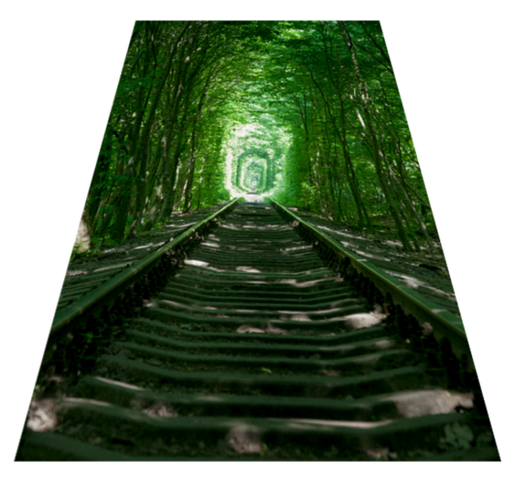 Flower vinyl rug path and forest - TenStickers