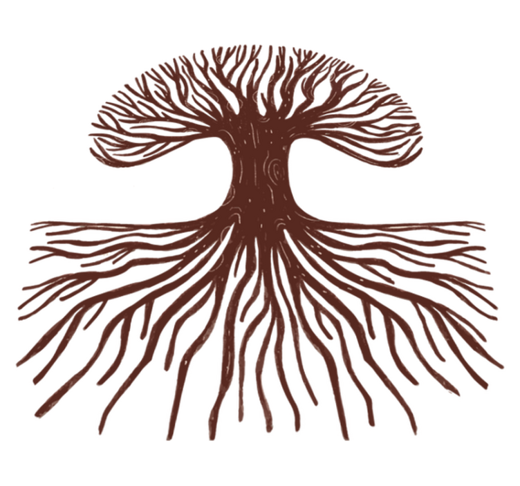 Flower vinyl rug tree of life deep roots - TenStickers