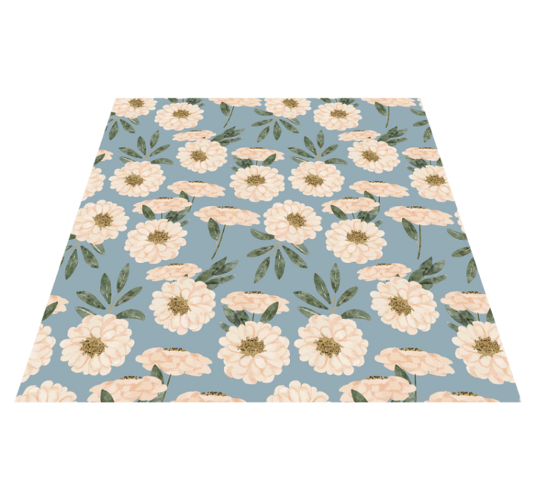 Exotic bloom flower vinyl rug - TenStickers