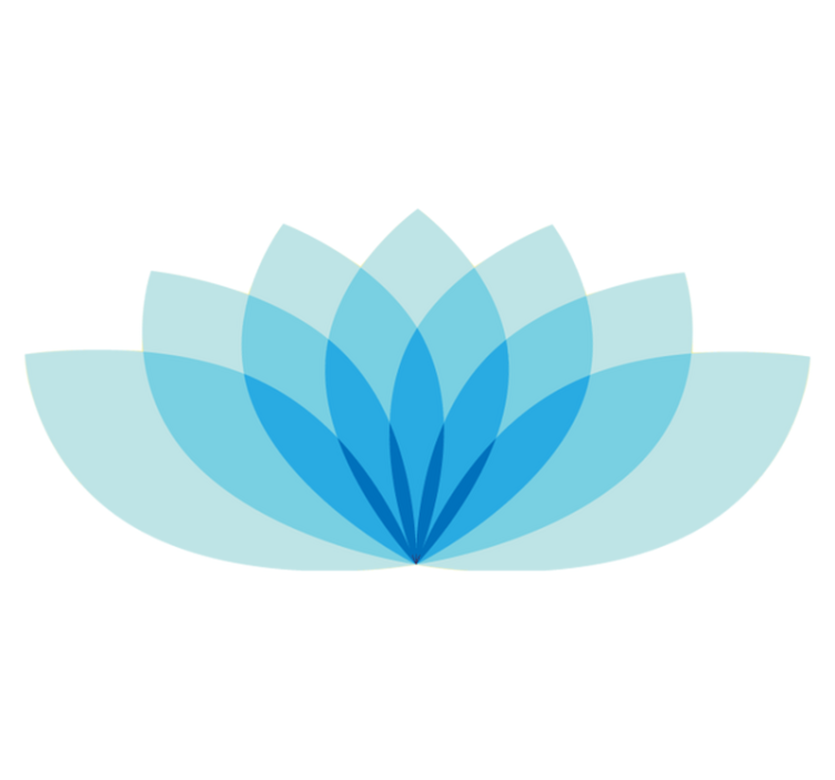 Flower vinyl rug monochrome lotus blossom - TenStickers