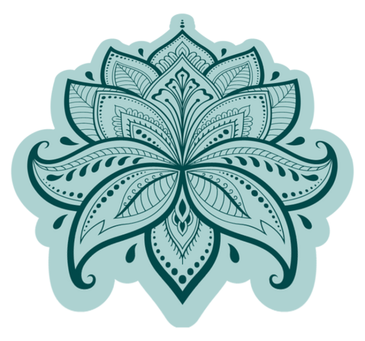 Loto flower growing flower vinyl rug - TenStickers