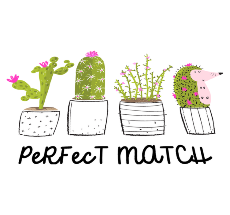 Flower vinyl rug for perfect match cactuses - TenStickers