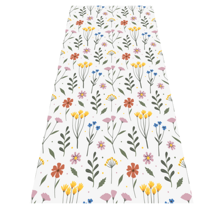 Flower vinyl rug with multicolor garden flowers - TenStickers