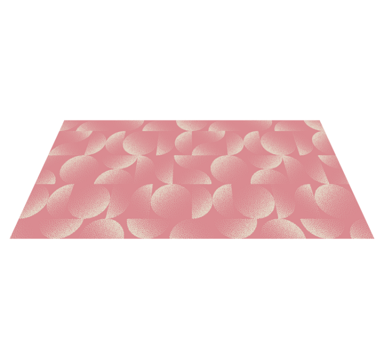 Pastel half circles dining room vinyl rug - TenStickers