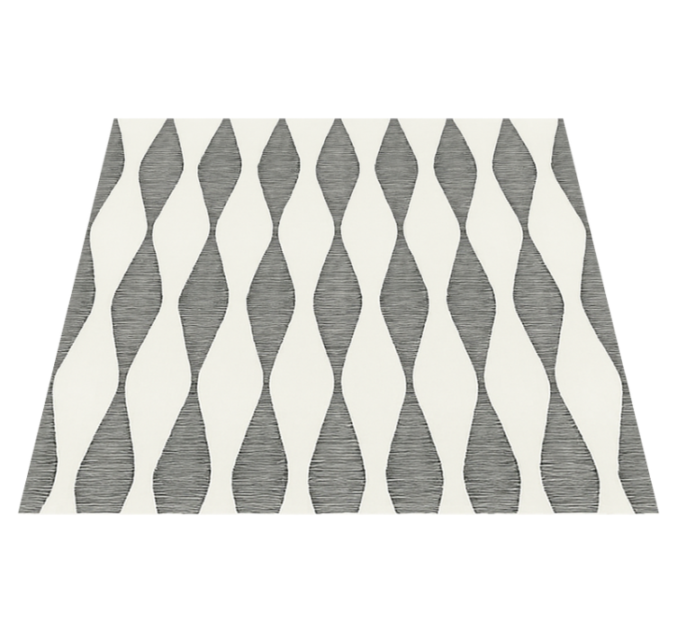 Kitchen vinyl rug rabaul ikat beige pattern - TenStickers