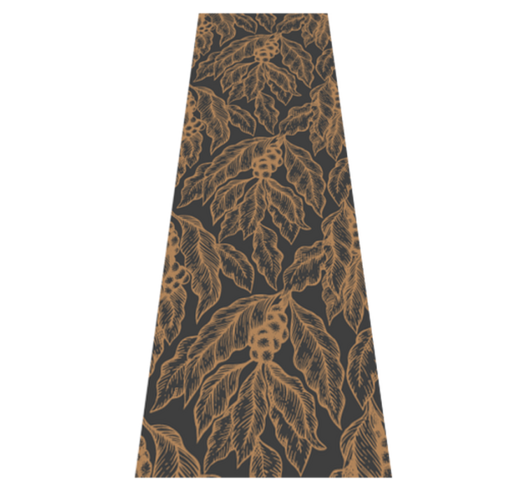 Kitchen vinyl rug with coffee tree branch design - TenStickers