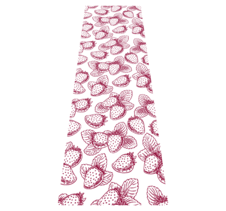 Kitchen vinyl rug with cute seamless strawberry pattern - TenStickers