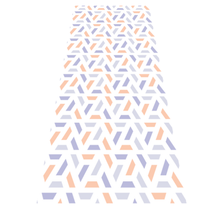 Kitchen vinyl rug with nordic geometric lines - TenStickers