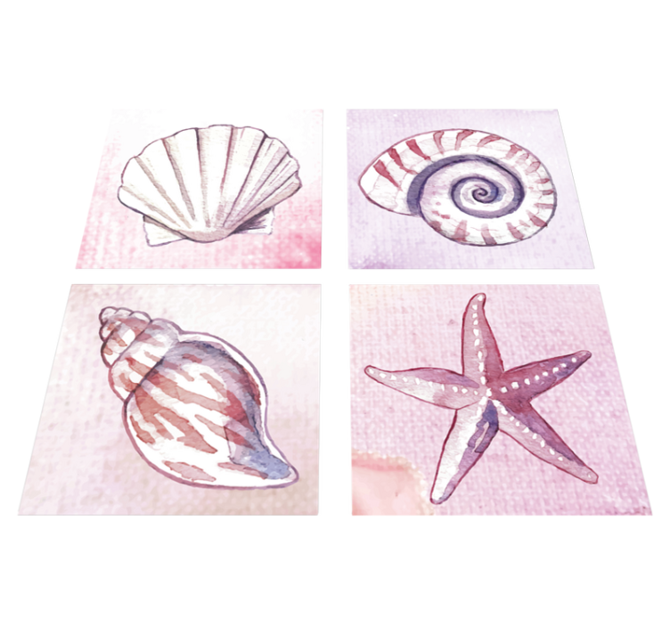 Sea life bathroom vinyl rug - TenStickers