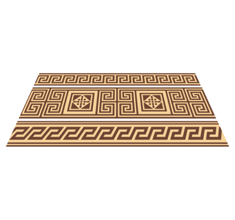 Bathroom vinyl rug with greek pattern design - TenStickers