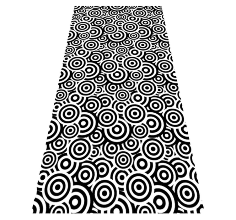 Circular pattern bathroom vinyl rug - TenStickers