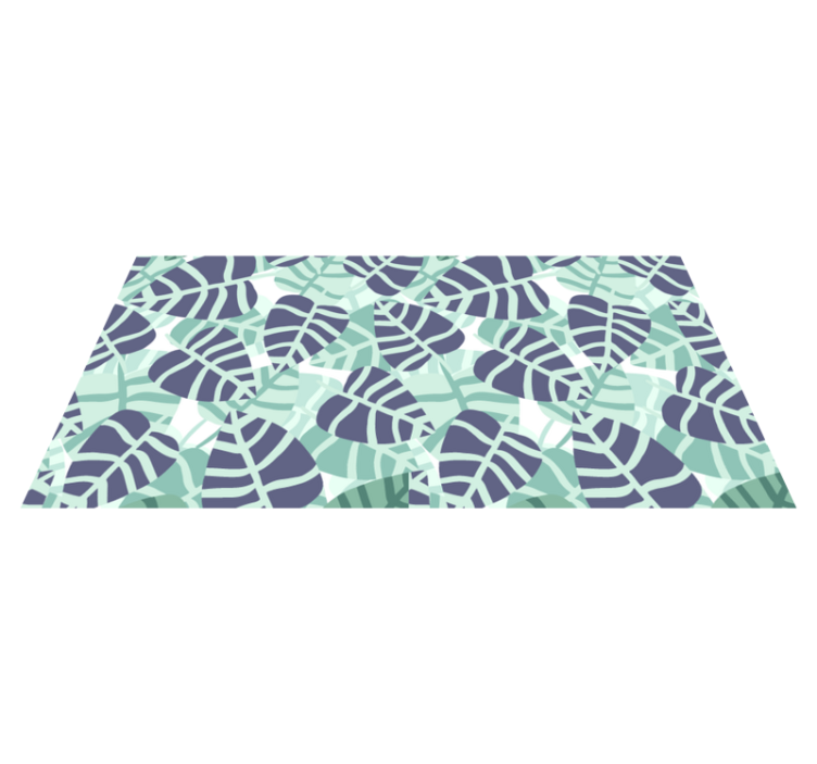 Flower vinyl rug with vibrant tropical floral design - TenStickers
