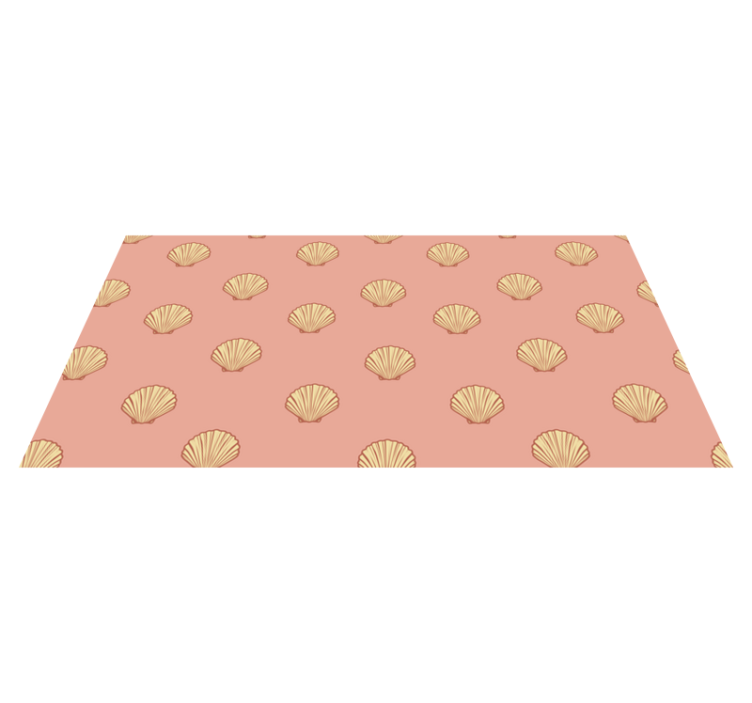 Flower vinyl rug with seashell pattern design - TenStickers