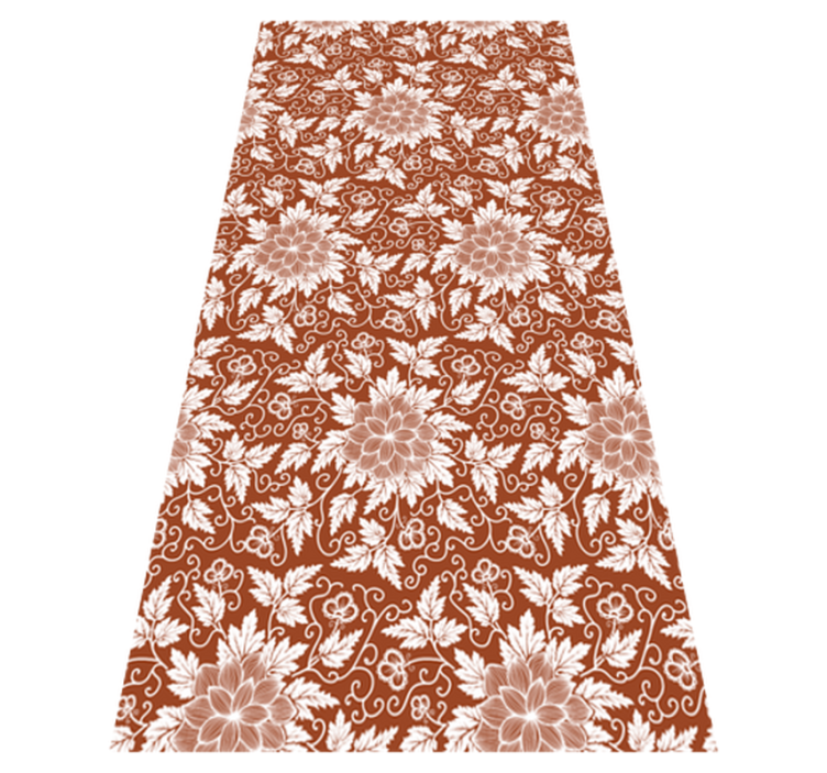 Flower vinyl rug botanical arrangement design - TenStickers