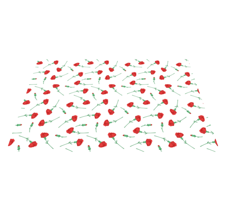 Flower vinyl rug carnation pattern - TenStickers