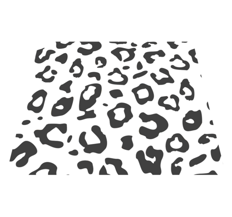 Animal print vinyl rug black leopard - TenStickers