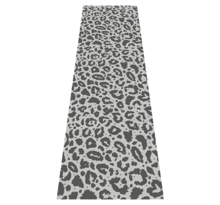 Animal print vinyl rug classic style grey leopard - TenStickers