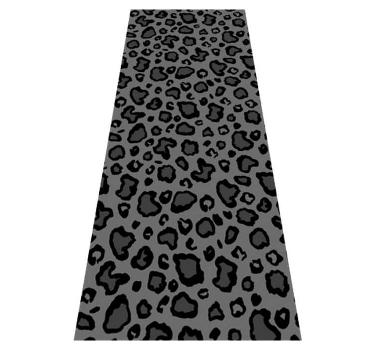 Animal print vinyl rug in dark gray and black leopard - TenStickers