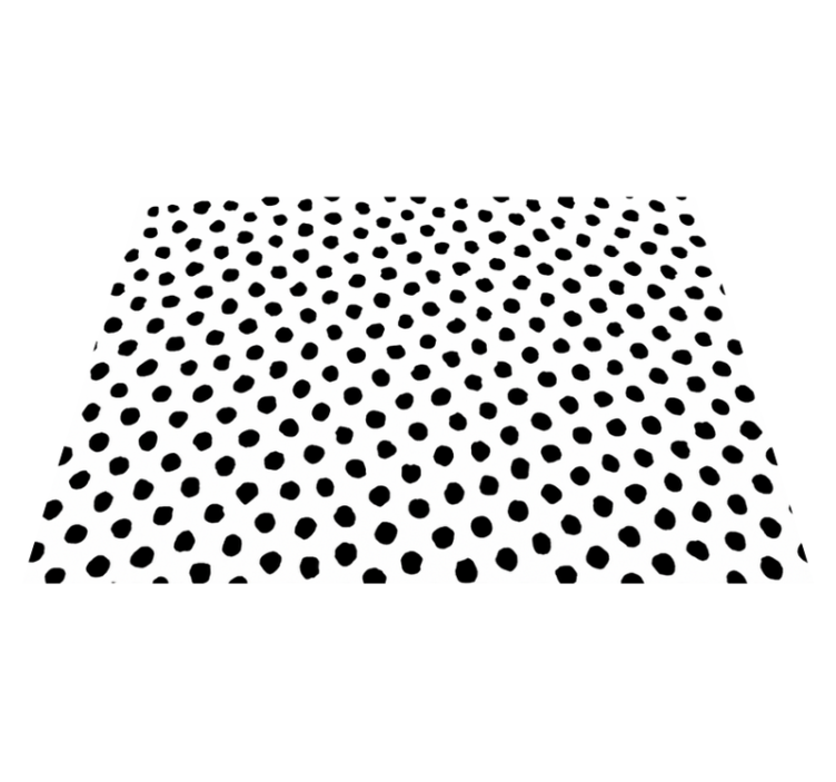 Animal print vinyl rug dalmatian black and white - TenStickers