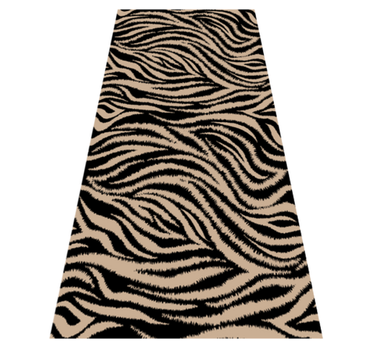 Animal print vinyl rug with zebra stripes - TenStickers