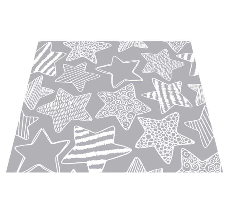 White star star vinyl rug - TenStickers