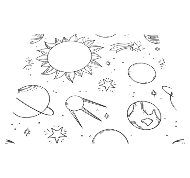 Star vinyl rug for kids' room adventure - TenStickers