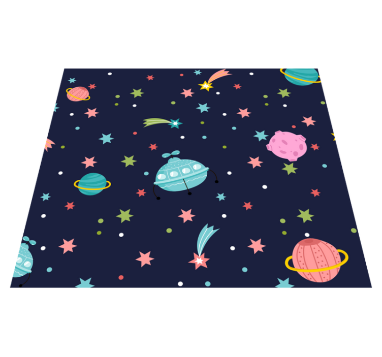 Star vinyl rug celestial space design - TenStickers
