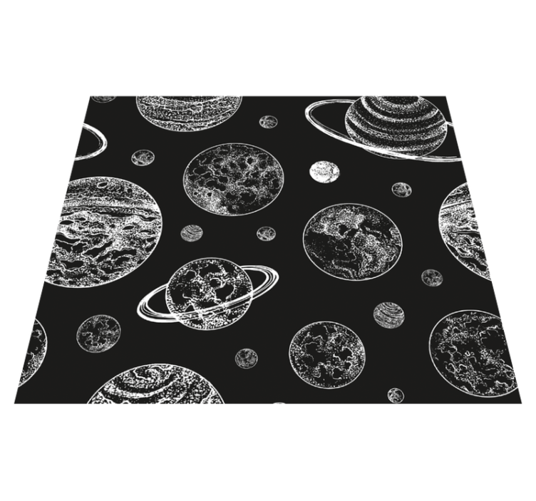 Star vinyl rug in black and white space - TenStickers