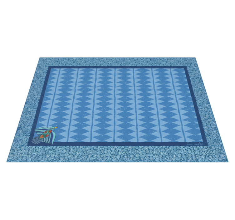 Living room vinyl rug with bluebird design - TenStickers