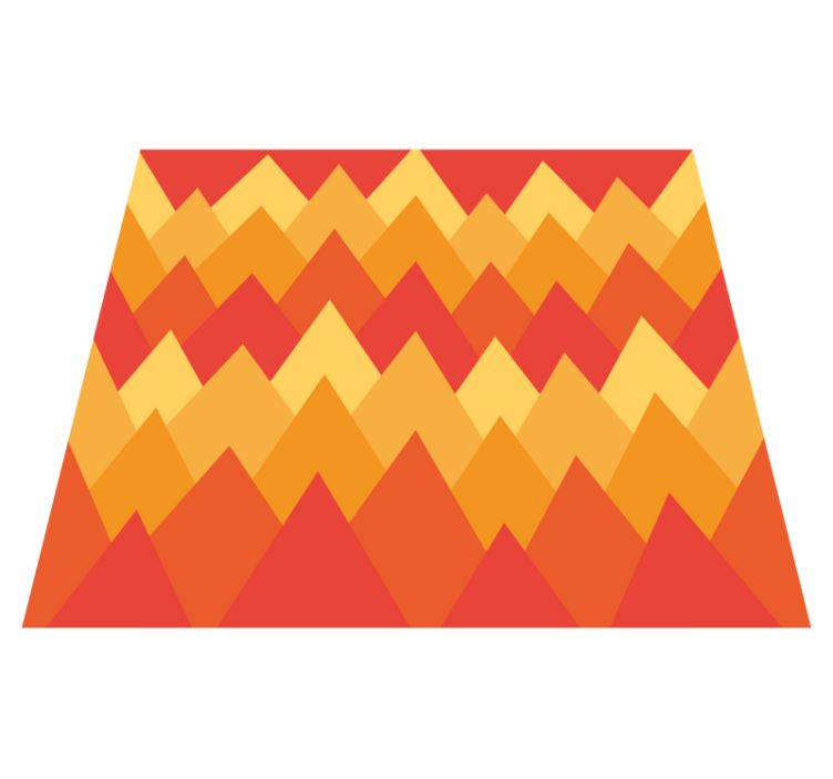 Geometric vinyl rug geometric abstract mountains - TenStickers
