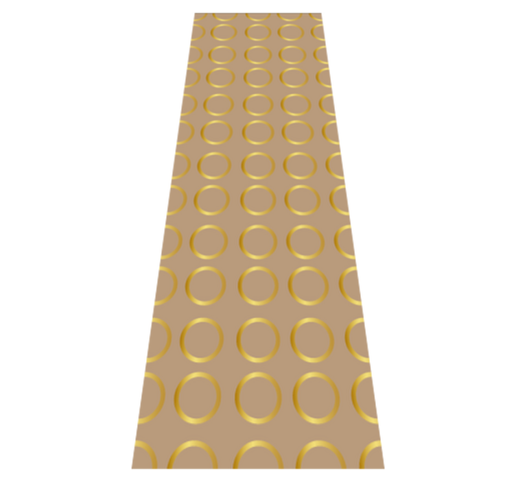 Geometric vinyl rug golden circle pattern - TenStickers