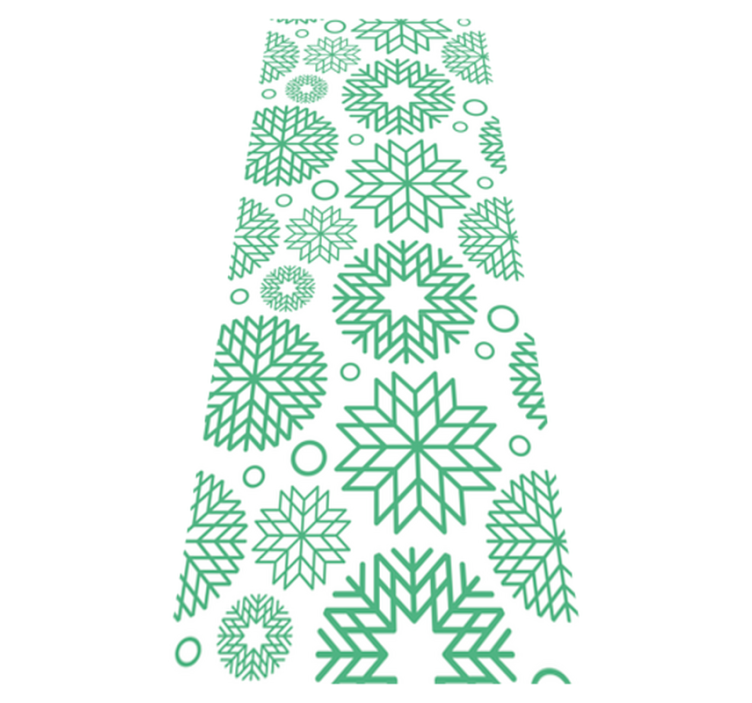 Christmas vinyl rug with three green snowflake shapes - TenStickers