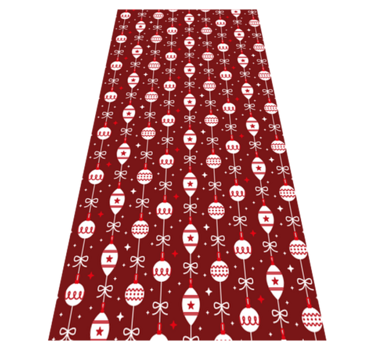 Christmas vinyl rug with christmas baubles design - TenStickers