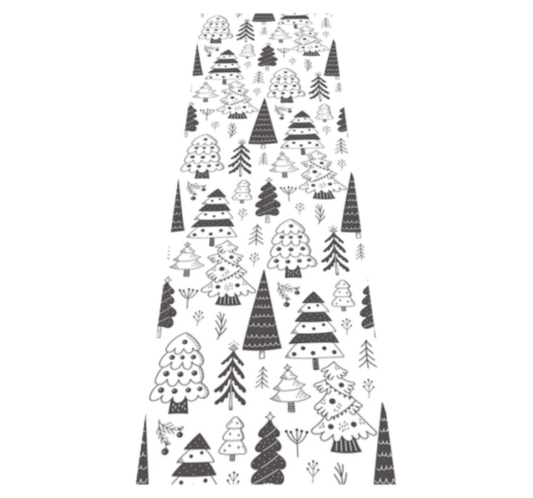 Christmas tree pattern christmas vinyl rug - TenStickers